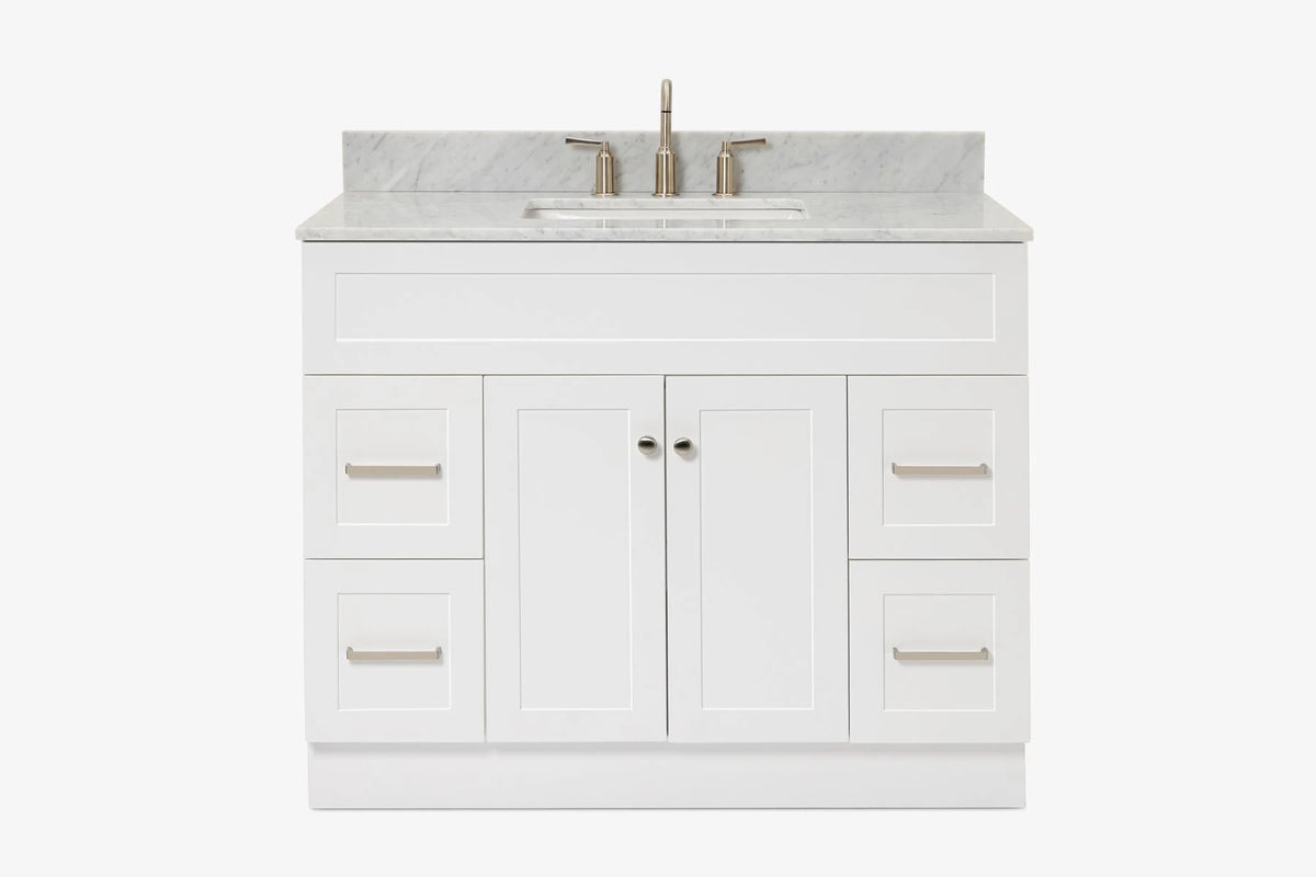 Ariel hamlet (43") single rectangle sink vanity with (0.75"& 1.5") countertop.