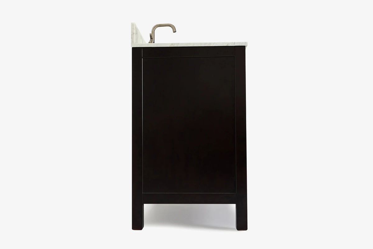 Ariel cambridge 36-37 in. left offset oval single sink vanity with (0.75,1.5,2) in countertop