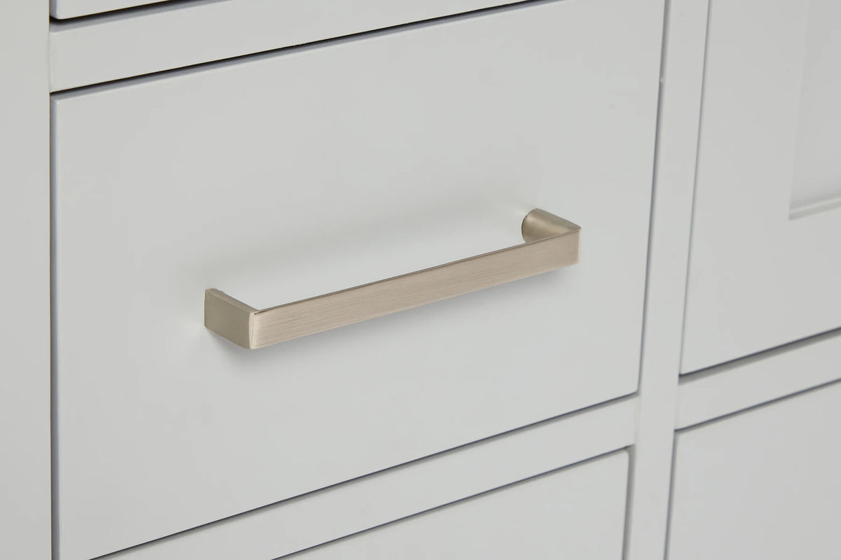 Ariel cambridge 36-37 in. right offset rectangle single sink vanity with carrara (0.75,1.5,2) in countertop