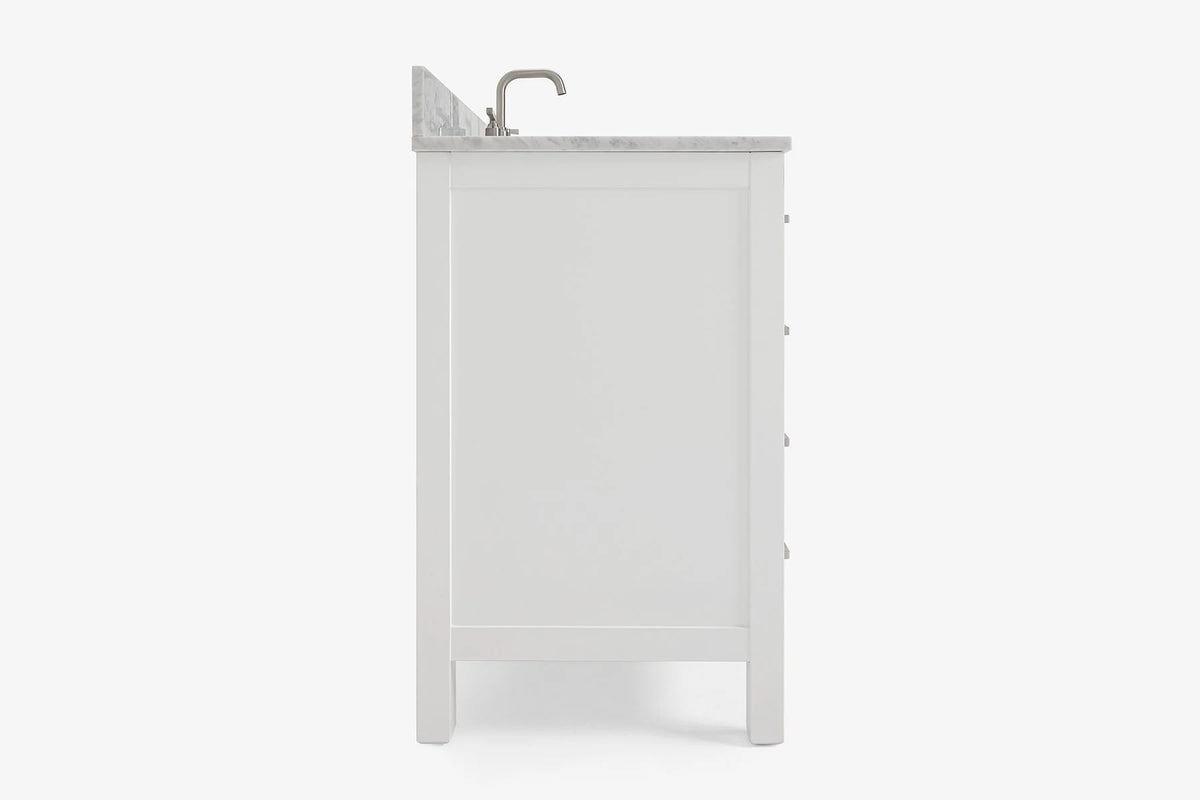 Ariel cambridge(42" & 43") single oval sink vanity with marble (0.75",1.5" & 2") in countertop