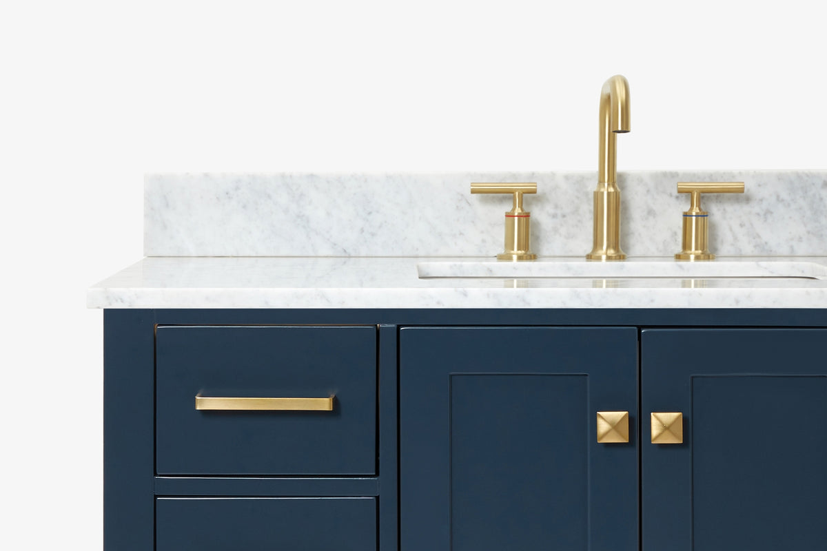Ariel cambridge 42-43 in. single rectangle sink vanity with( 0.75, 1.5 ,2) in countertop