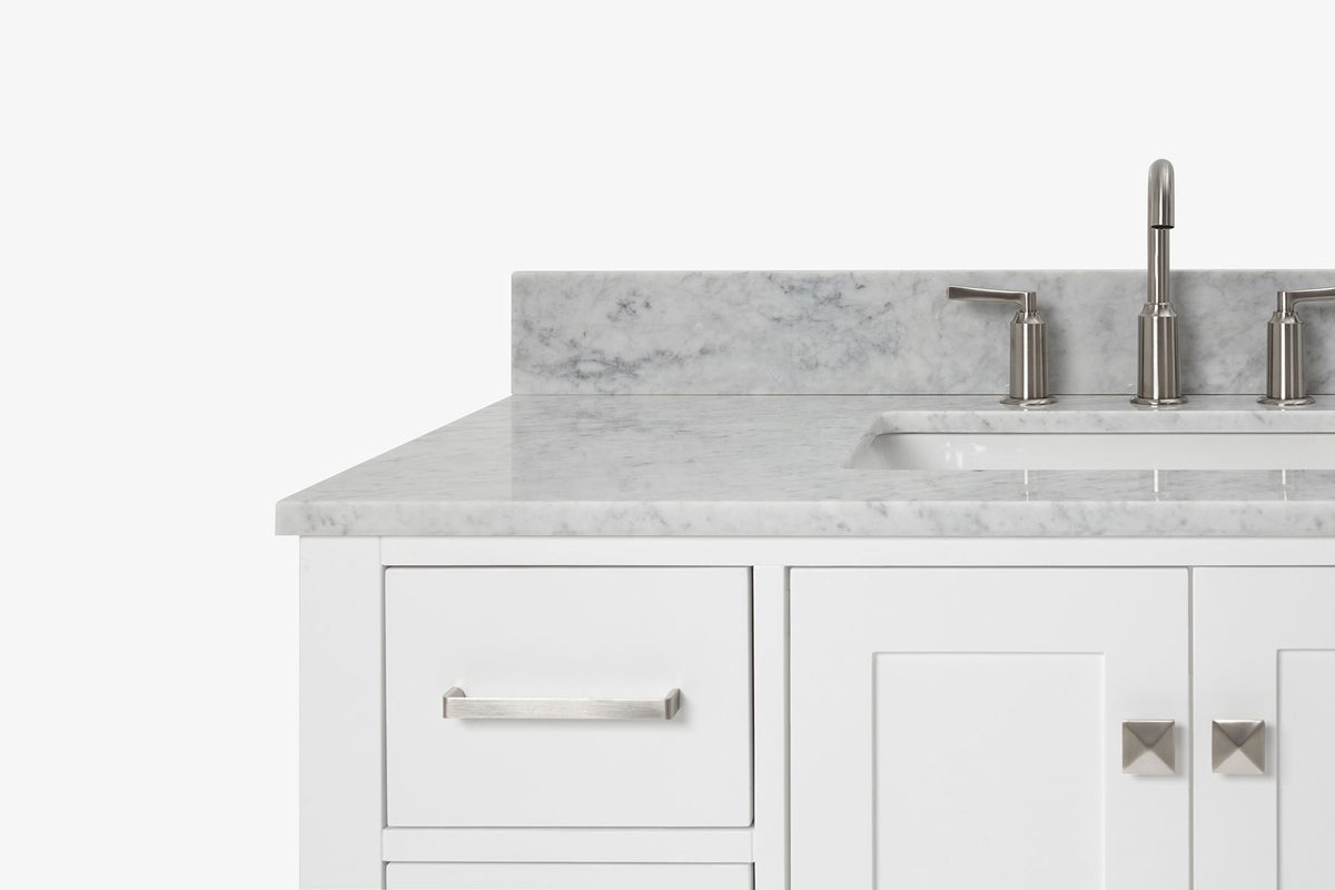 Ariel cambridge 42-43 in. single rectangle sink vanity with( 0.75, 1.5 ,2) in countertop