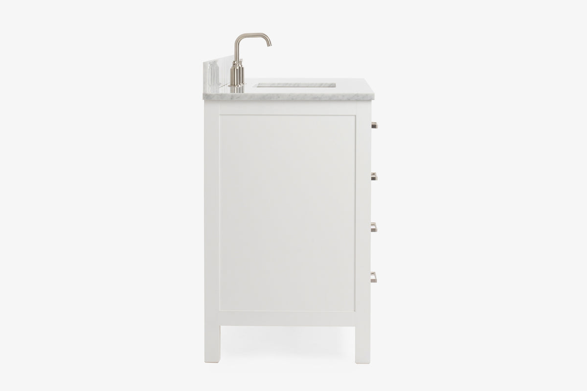 Ariel Cambridge 54-55 in. single rectangle sink vanity with (0.75, 1.5, 2)in countertops