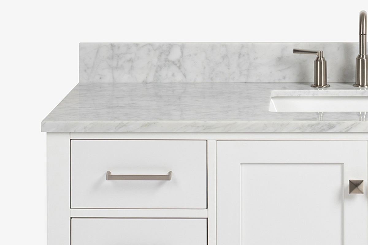 Ariel Cambridge 54-55 in. single rectangle sink vanity with (0.75, 1.5, 2)in countertops