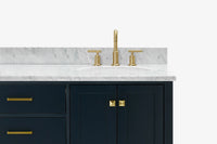 Ariel cambridge (66"&67") in double oval sink bathroom vanity with marble countertop (0.75" & 1.5").