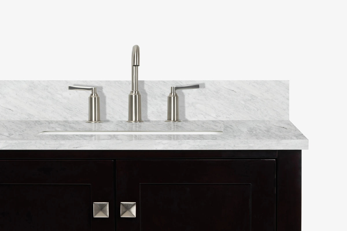 Ariel cambridge 72-73in. bathroom vanity double rectangle sink vanity with (0.75, 1.5, 2)in countertop