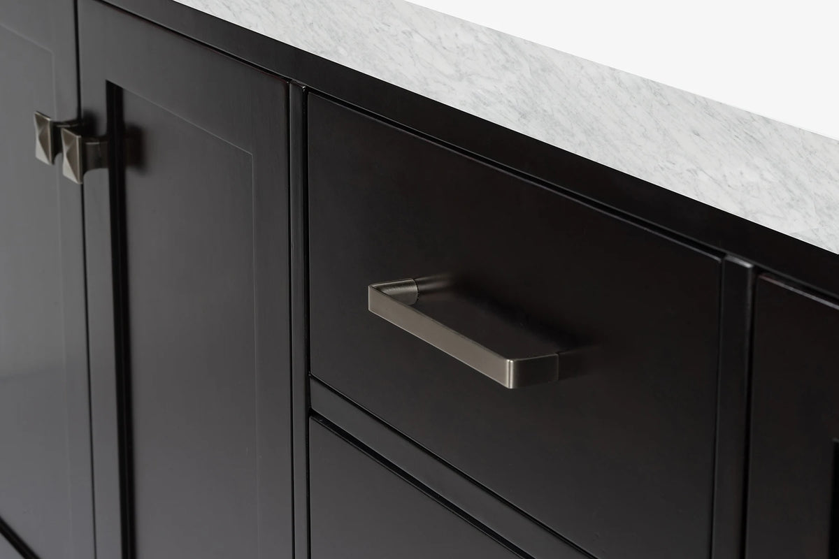 Ariel cambridge 72-73in. bathroom vanity double rectangle sink vanity with (0.75, 1.5, 2)in countertop