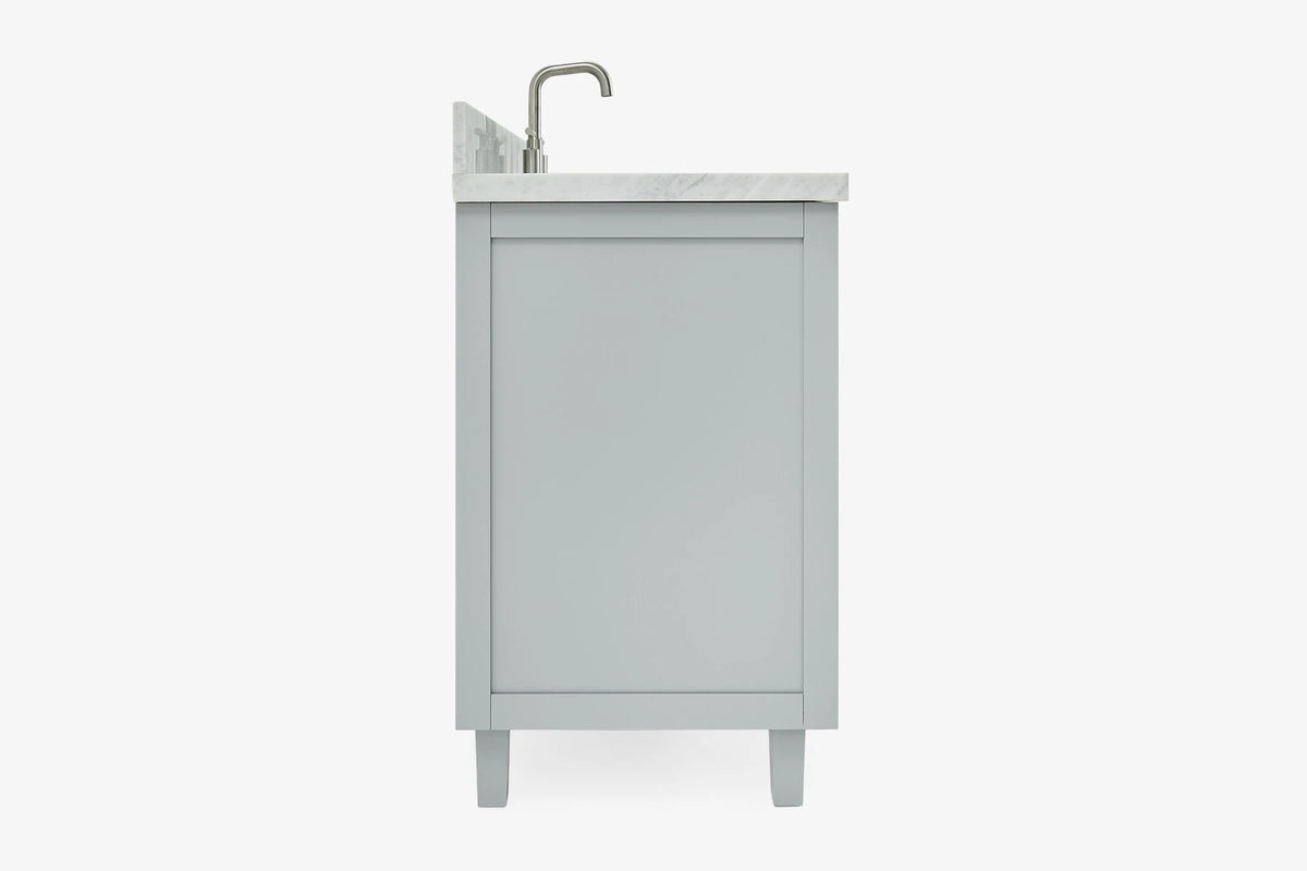 Ariel monroe 61 inch single rectangle sink bathroom vanity with countertop 1.5 inch edge