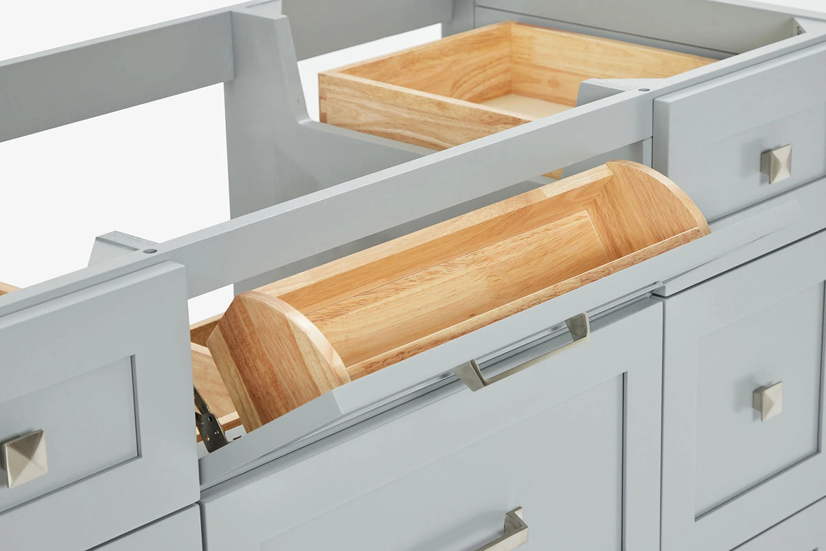 Ariel monroe 61 inch single rectangle sink bathroom vanity with countertop 1.5 inch edge