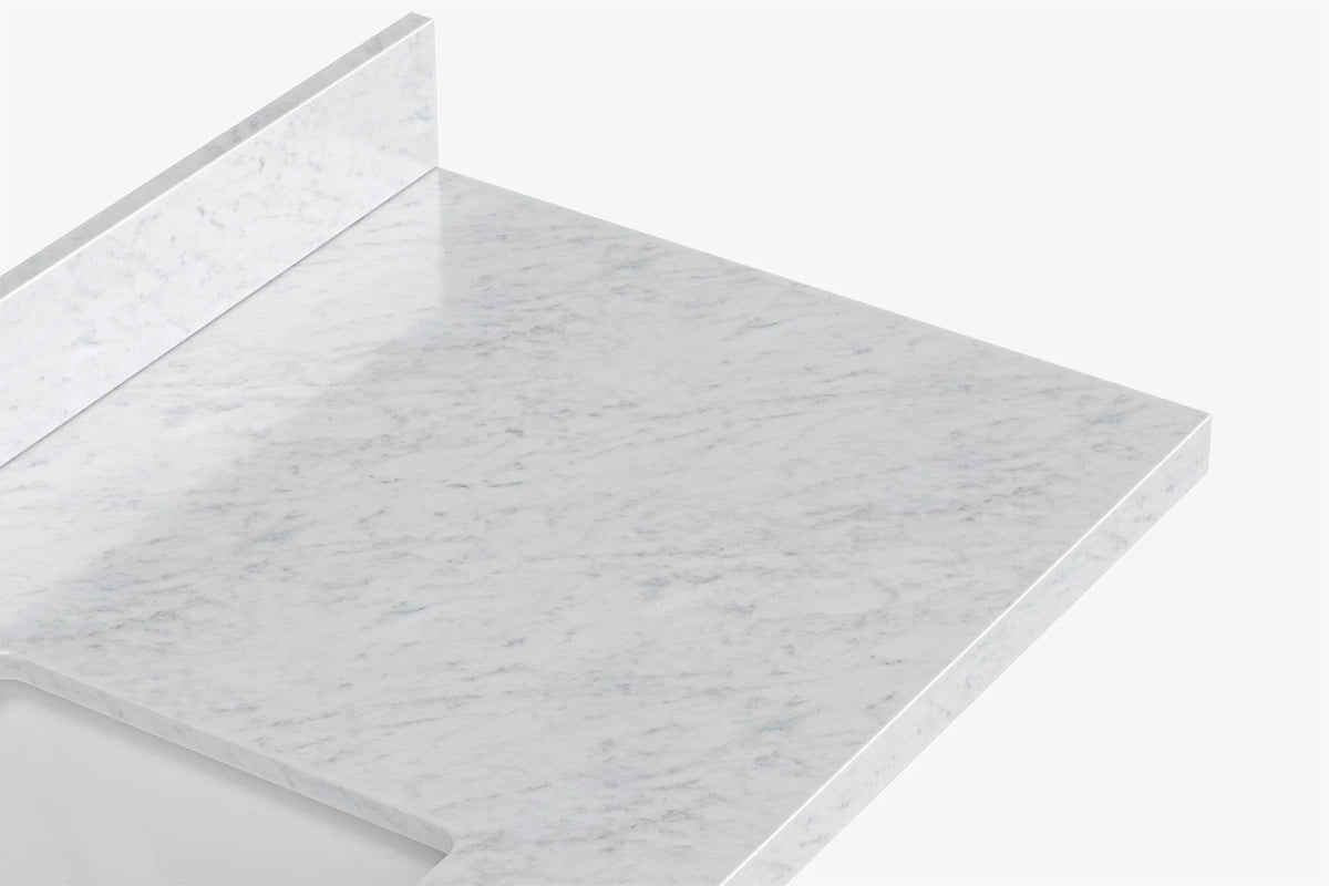 Ariel monroe 61 inch single rectangle sink bathroom vanity with countertop 1.5 inch edge