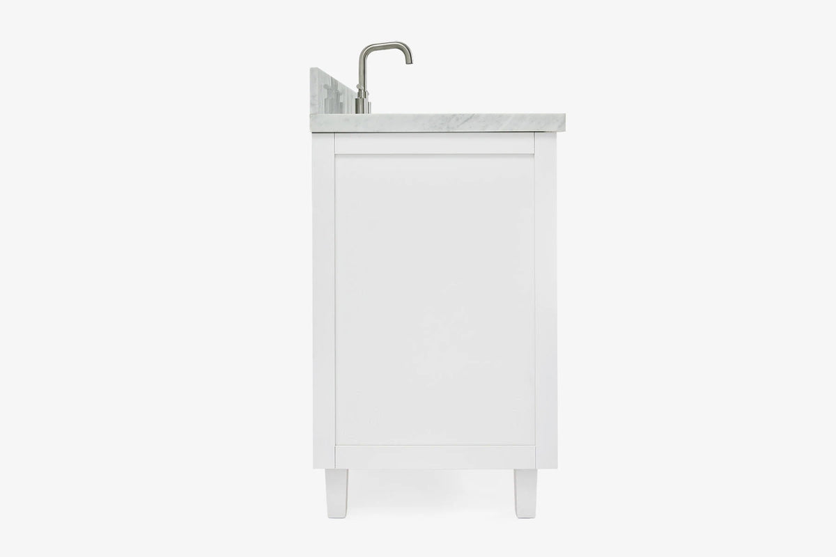 Ariel monroe 61 inch single rectangle sink bathroom vanity with countertop 1.5 inch edge