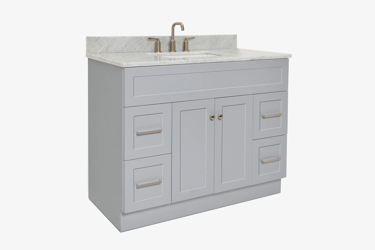 Ariel hamlet (43") single rectangle sink vanity with (0.75"& 1.5") countertop.