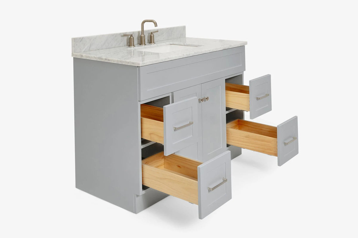 Ariel hamlet (43") single rectangle sink vanity with (0.75"& 1.5") countertop.