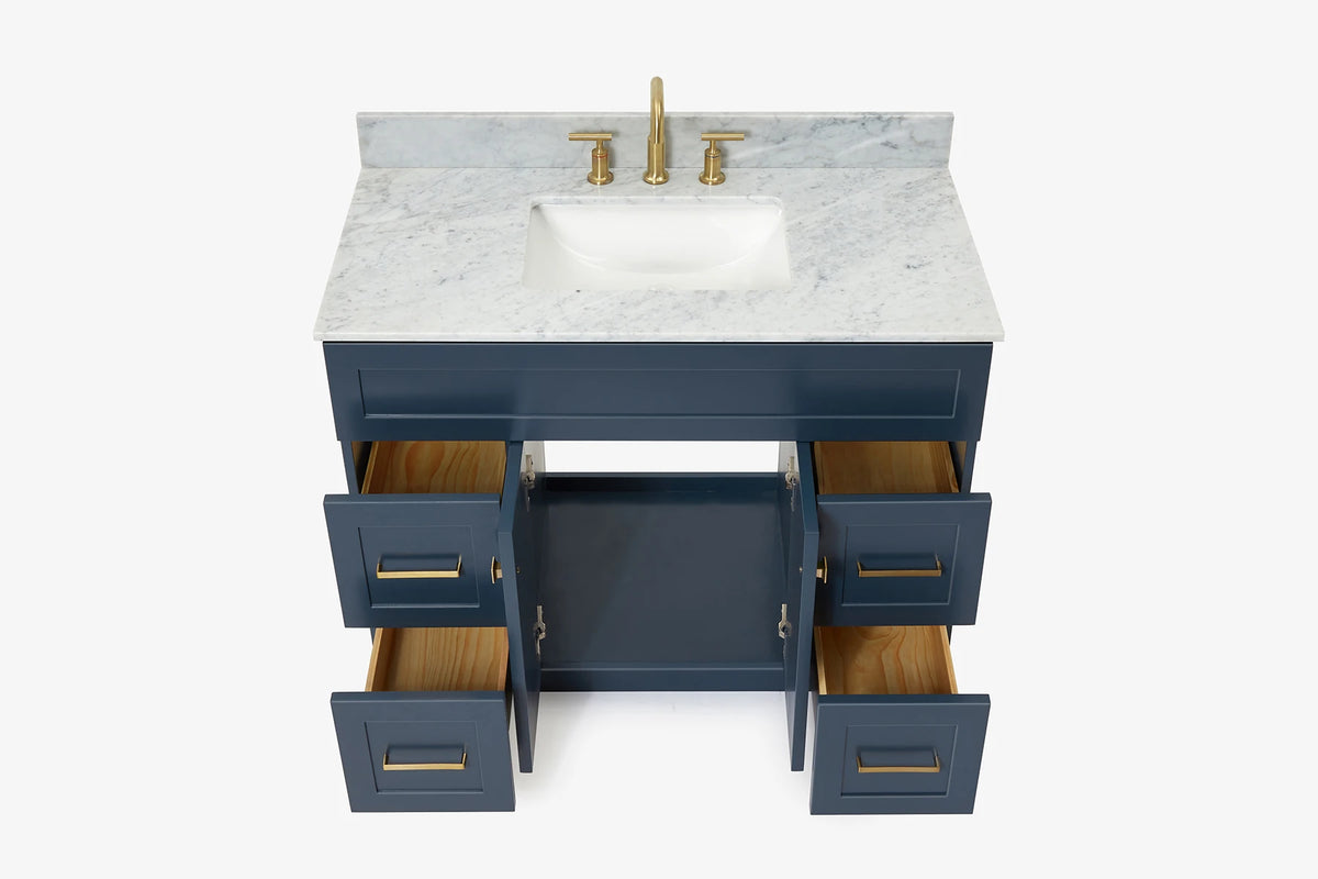 Ariel hamlet (43") single rectangle sink vanity with (0.75"& 1.5") countertop.
