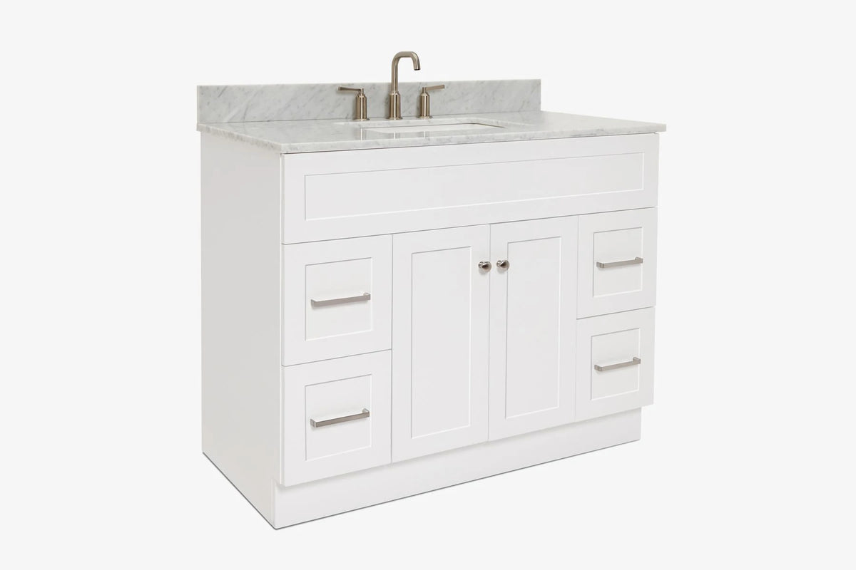 Ariel hamlet (43") single rectangle sink vanity with (0.75"& 1.5") countertop.