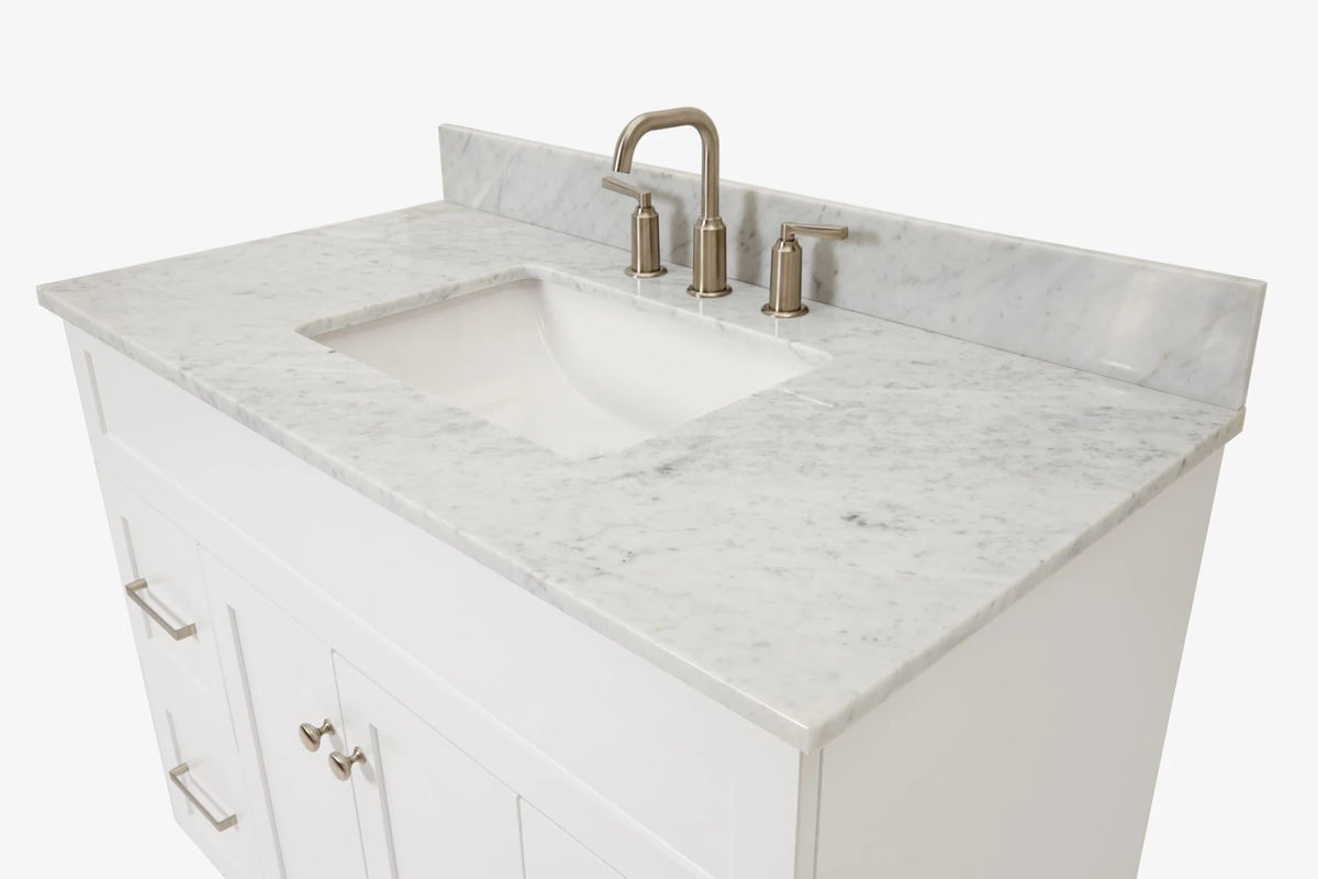 Ariel hamlet (43") single rectangle sink vanity with (0.75"& 1.5") countertop.