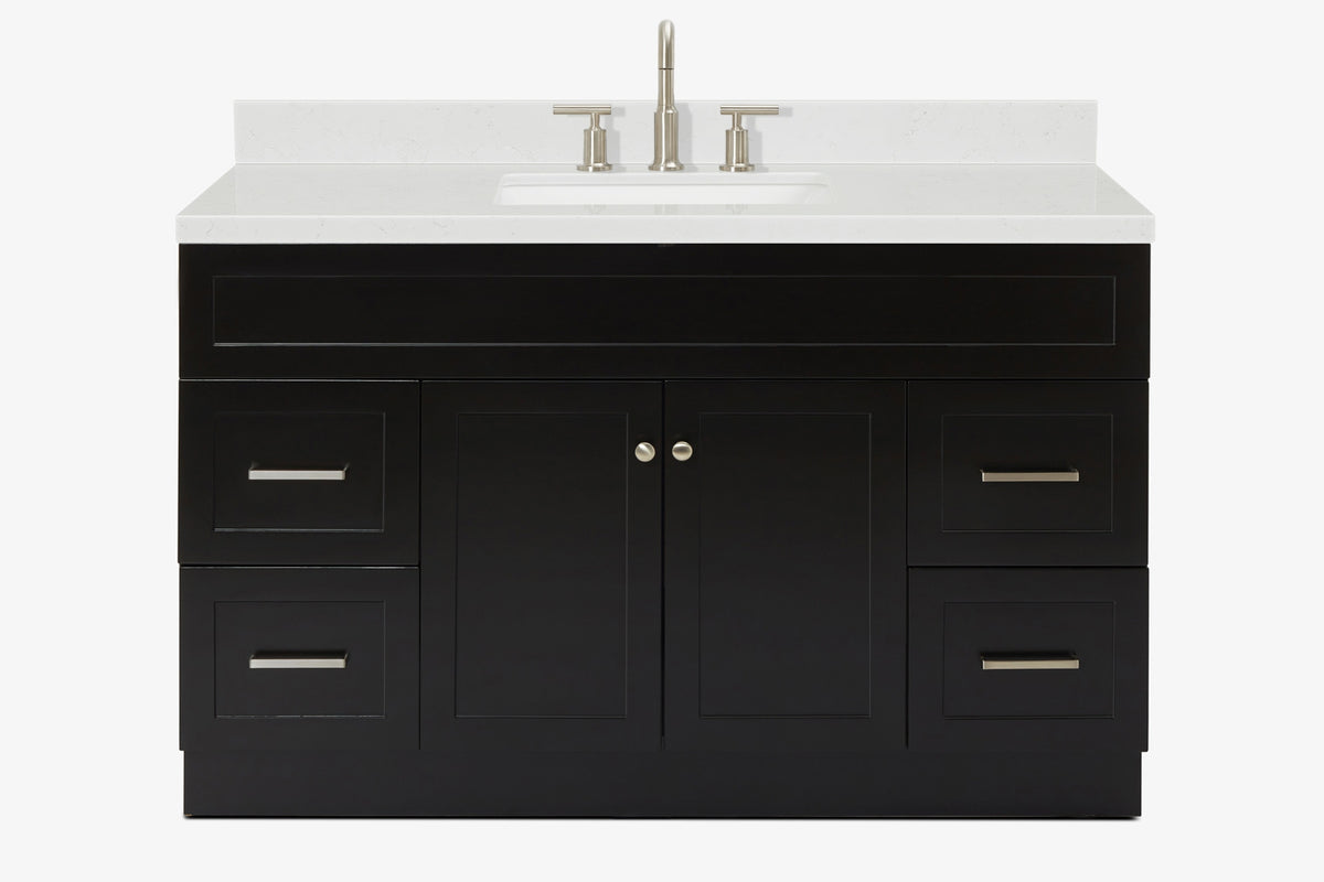 Ariel hamlet (54"& 55") single rectangle sink vanity with (0.75"& 1.5") countertop.
