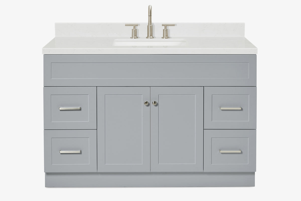 Ariel hamlet (54"& 55") single rectangle sink vanity with (0.75"& 1.5") countertop.