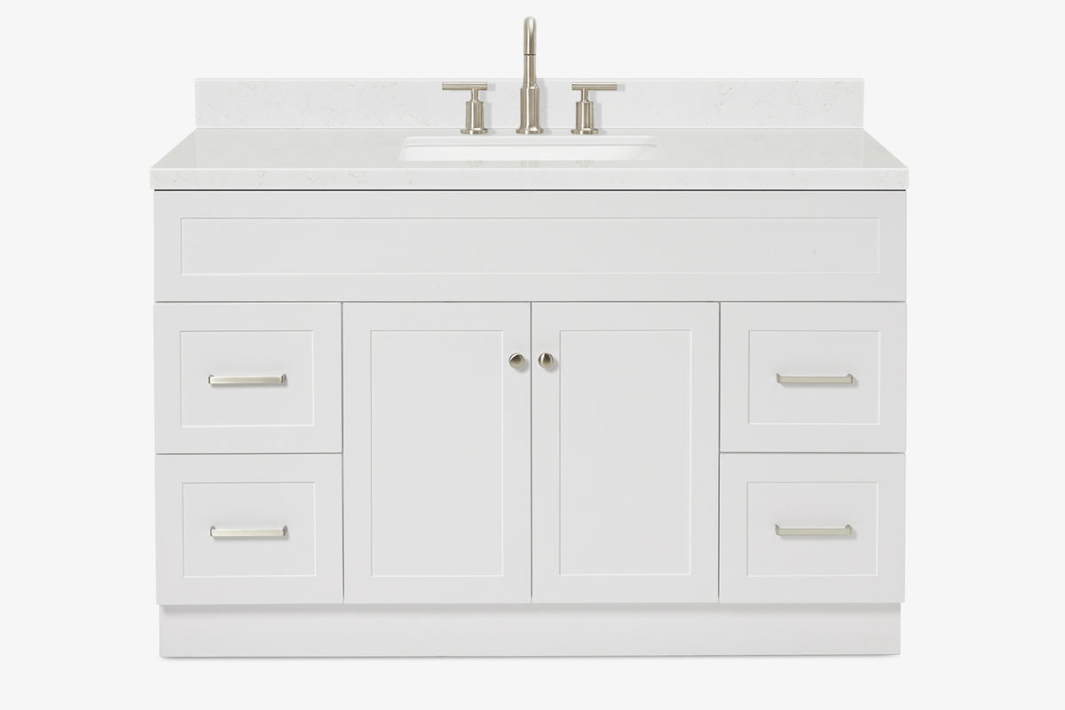 Ariel hamlet (54"& 55") single rectangle sink vanity with (0.75"& 1.5") countertop.