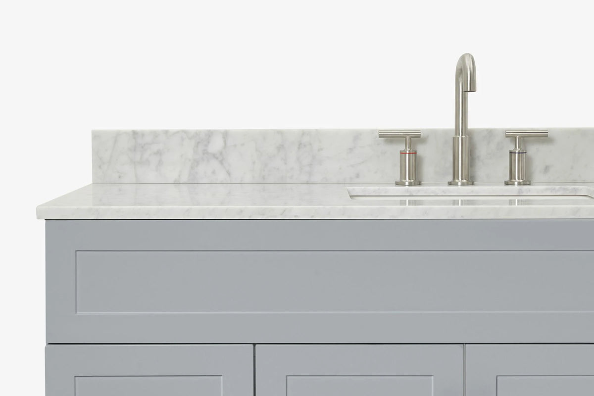 Ariel hamlet (54"& 55") single rectangle sink vanity with (0.75"& 1.5") countertop.