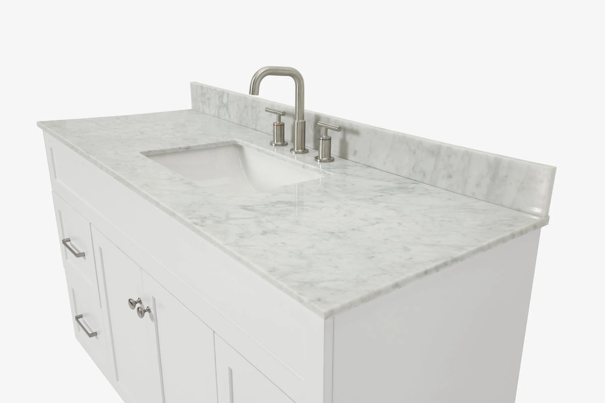 Ariel hamlet (54"& 55") single rectangle sink vanity with (0.75"& 1.5") countertop.