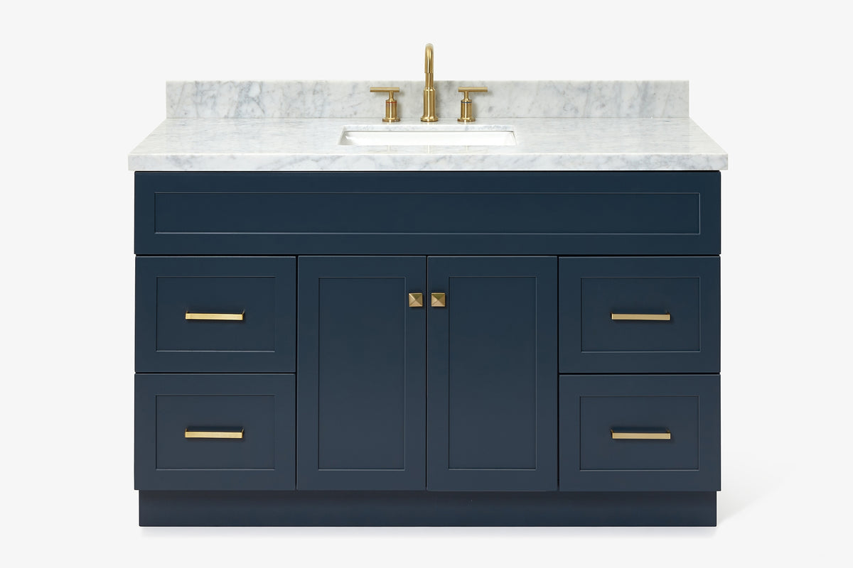 Ariel hamlet (54"& 55") single rectangle sink vanity with (0.75"& 1.5") countertop.