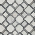 Woven Straw Blue Marble Mosaic