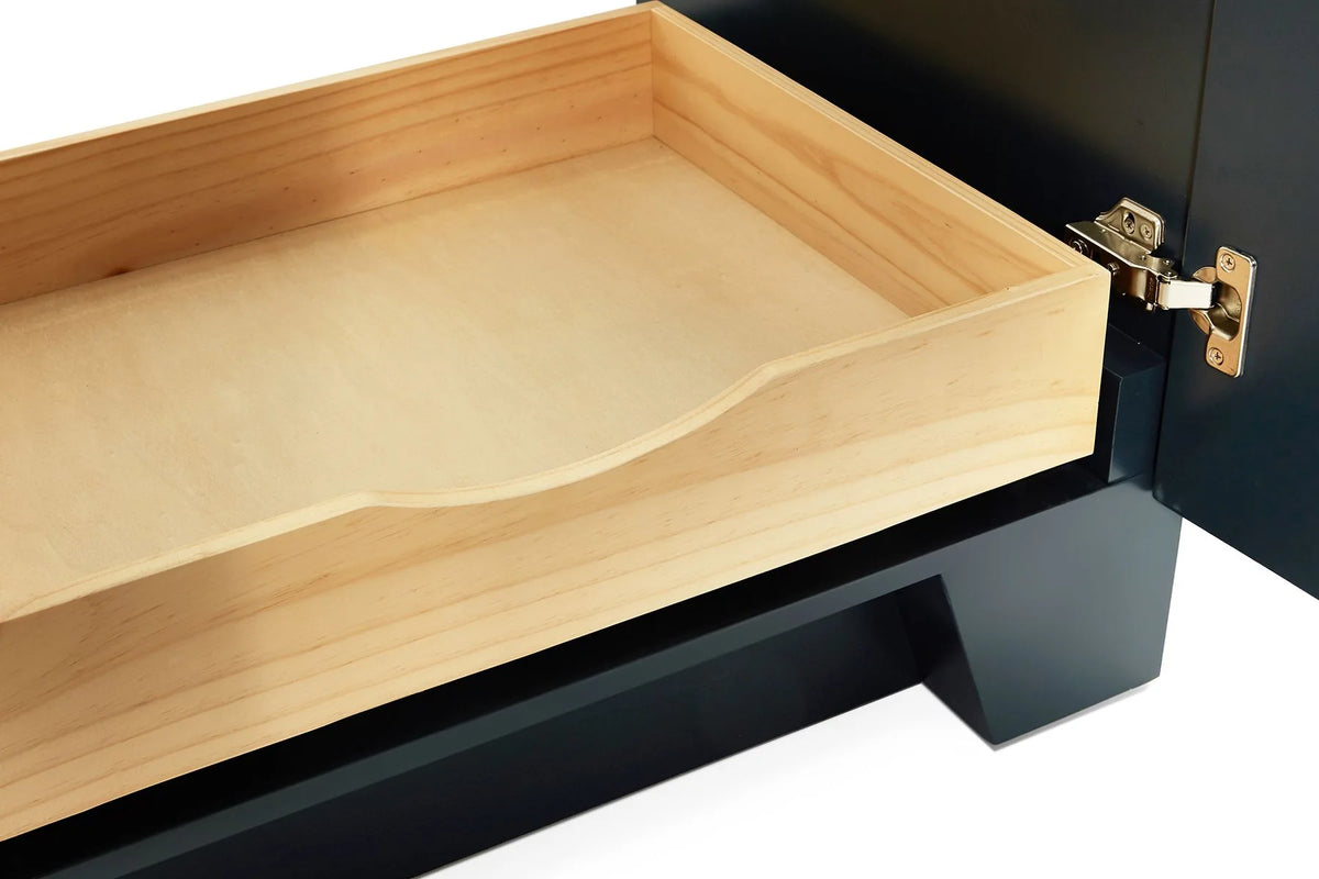 Ariel taylor (36"& 37") right offset single rectangle sink vanity with marble (0.75" & 1.5")countertop.