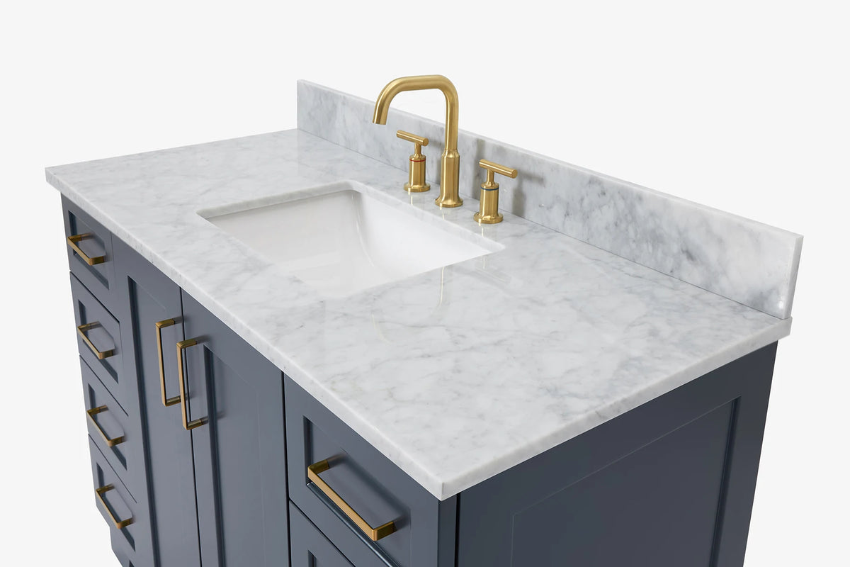 Ariel hepburn 61-62 in. double rectangle sink vanity with 0.75-1.5 in. countertop