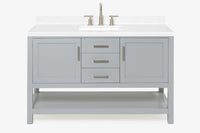Ariel bayhill 54-55 in. rectangle sink vanity with (0.75,1.5) countertop