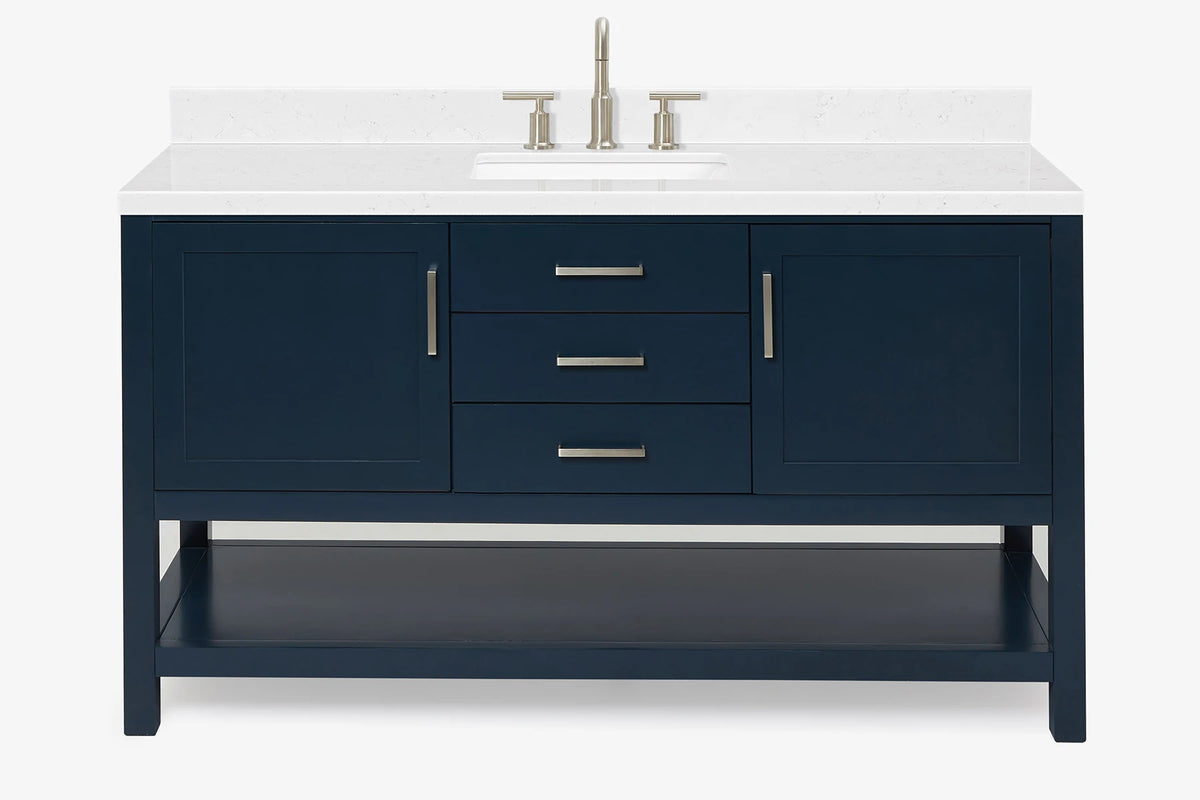 Ariel bayhill 60-61 in. rectangle sink vanity with (0.75,1.5) countertop