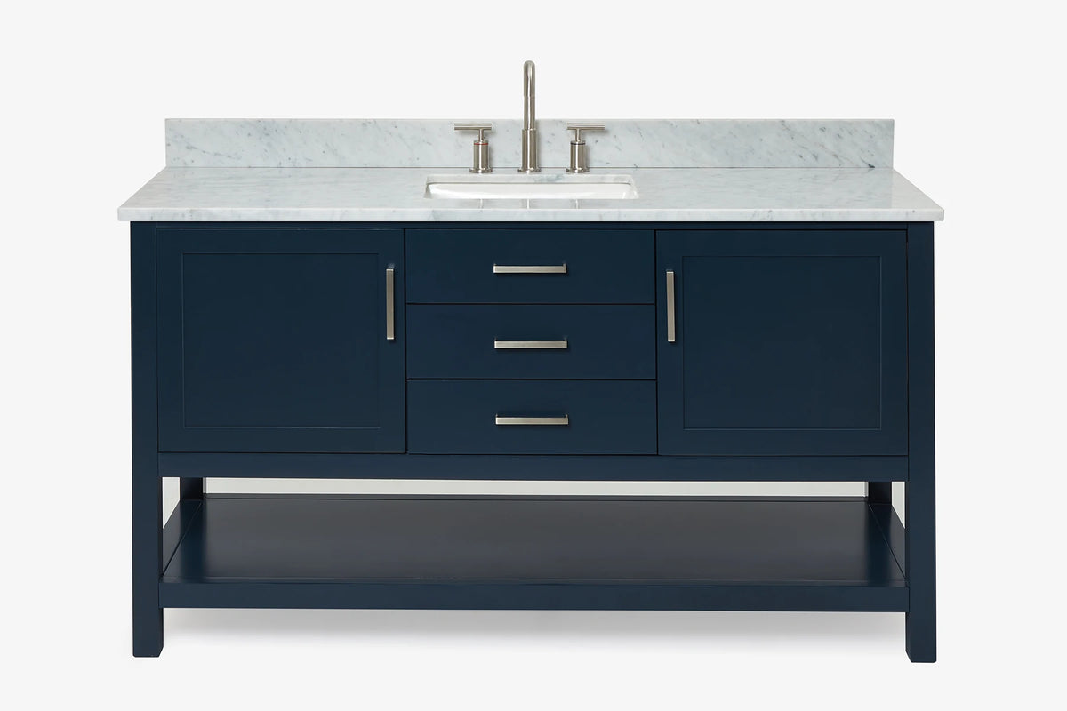 Ariel bayhill 60-61 in. rectangle sink vanity with (0.75,1.5) countertop
