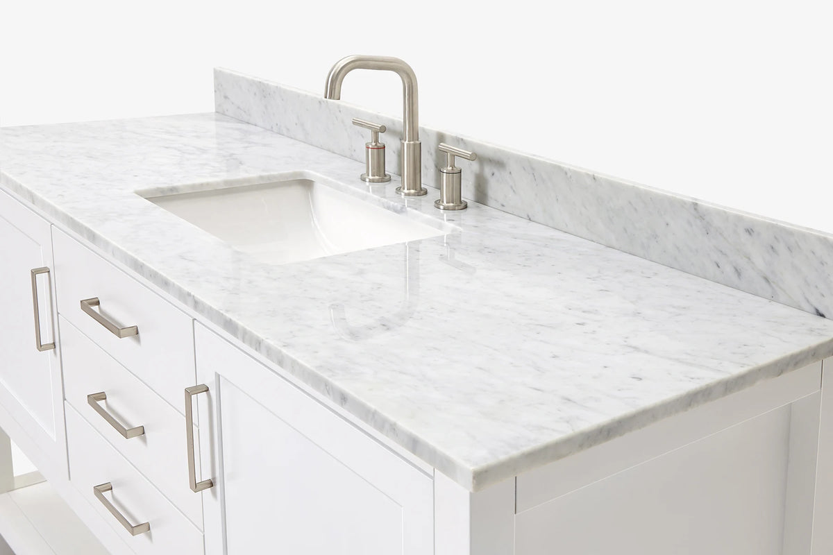 Ariel bayhill 60-61 in. rectangle sink vanity with (0.75,1.5) countertop