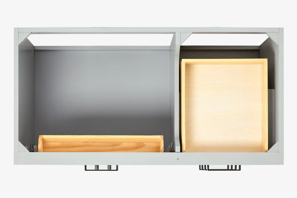 Ariel hepburn 42-43 in. left offset rectangle sink vanity with 0.75-1.5 inch with countertop