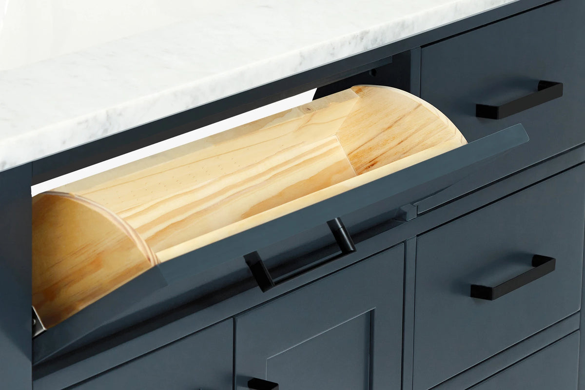 Ariel hepburn 42-43 in. left offset rectangle sink vanity with 0.75-1.5 inch with countertop