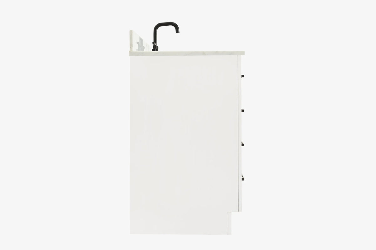 Ariel hepburn 42-43 in. left offset rectangle sink vanity with 0.75-1.5 inch with countertop