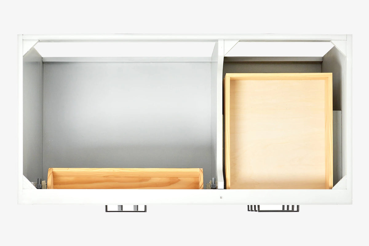 Ariel hepburn 42-43 in. left offset rectangle sink vanity with 0.75-1.5 inch with countertop