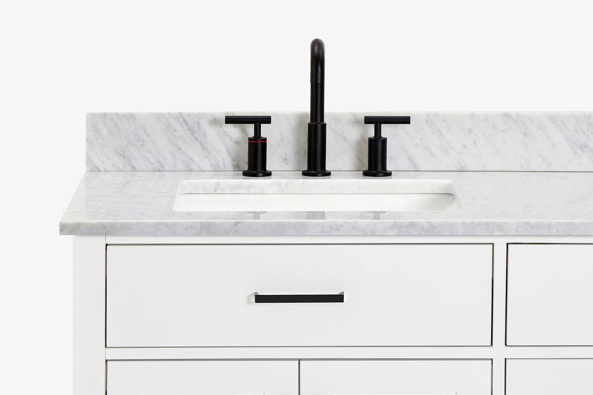 Ariel hepburn 71-73 in. double rectangle sink vanity with 0.75-1.5 in countertop