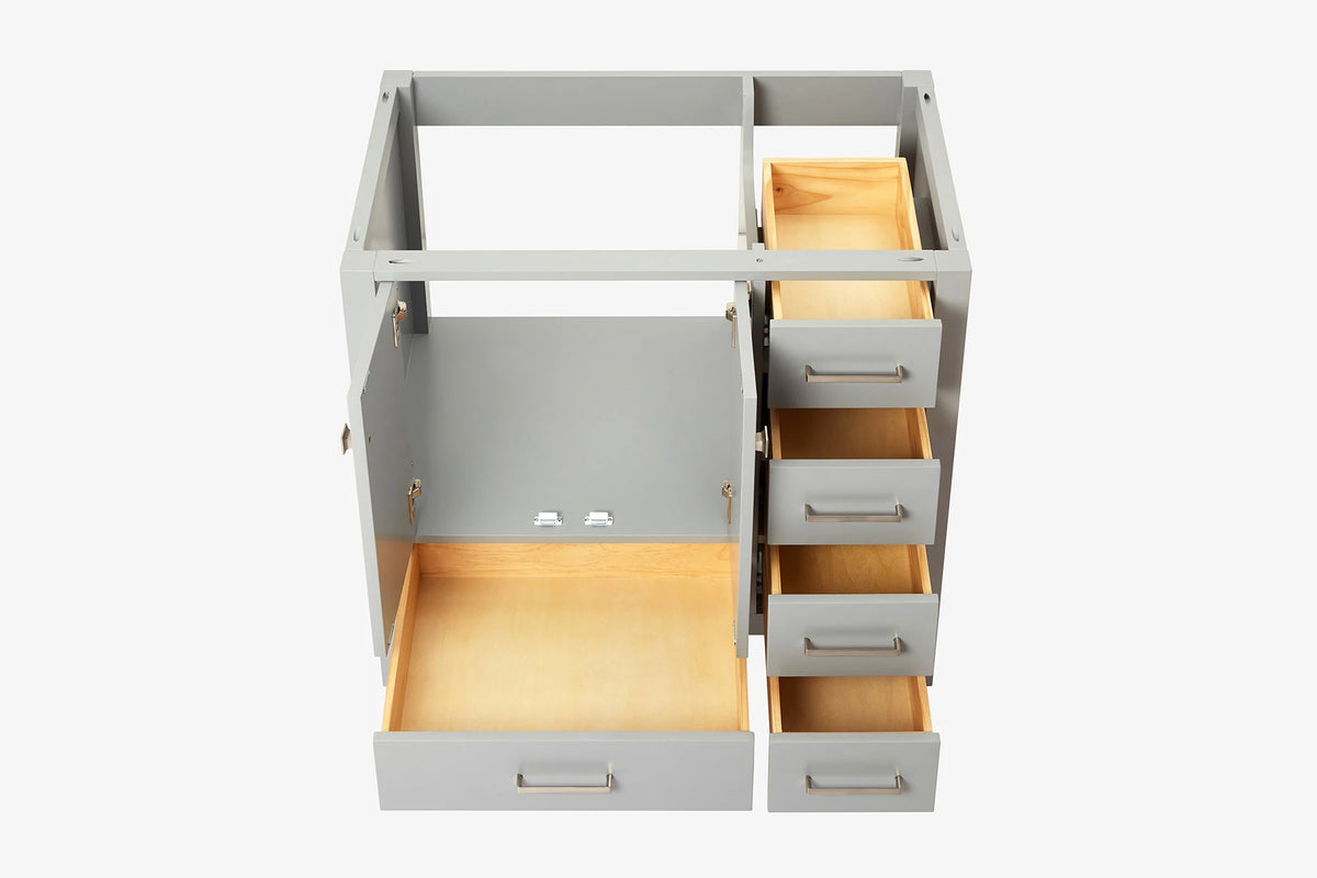 Ariel cambridge 36 in. left offset single sink base cabinet