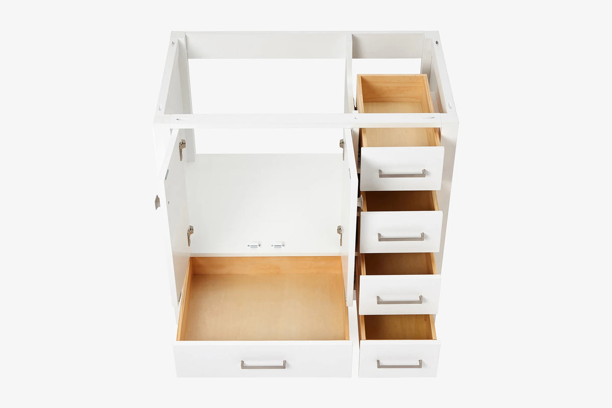 Ariel cambridge 36 in. left offset single sink base cabinet