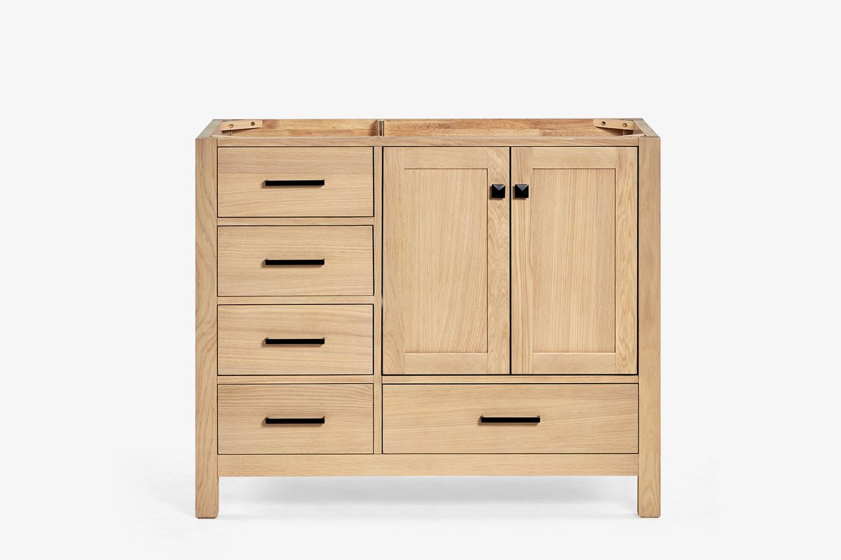 Ariel cambridge (42") right offset single sink base cabinet.