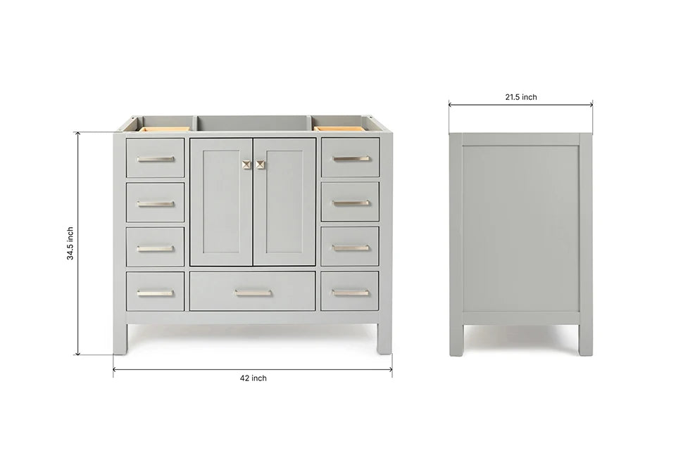 Ariel cambridge 42 in. single sink base cabinet