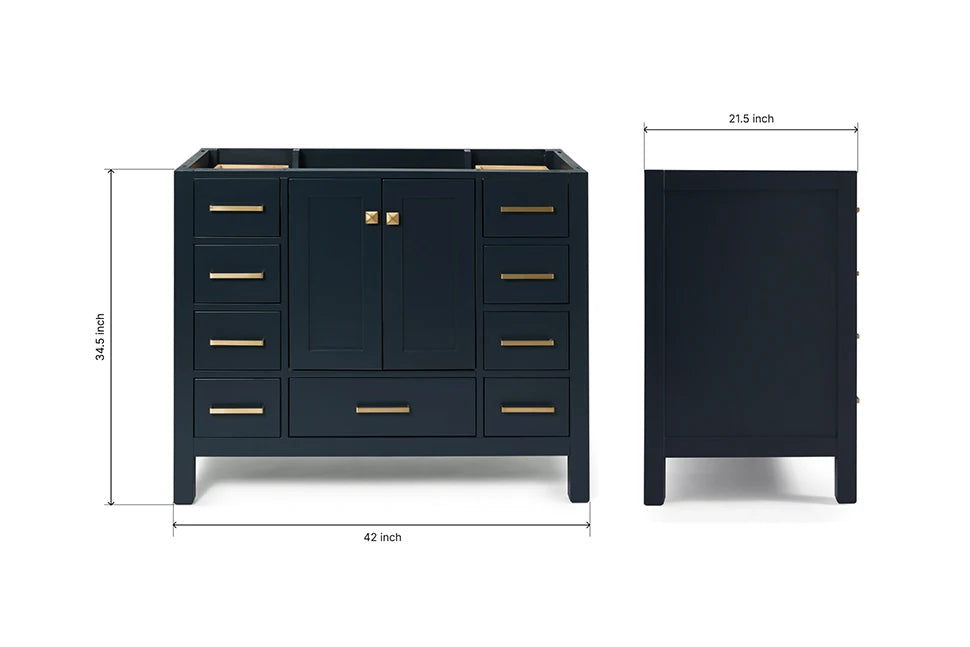 Ariel cambridge 42 in. single sink base cabinet