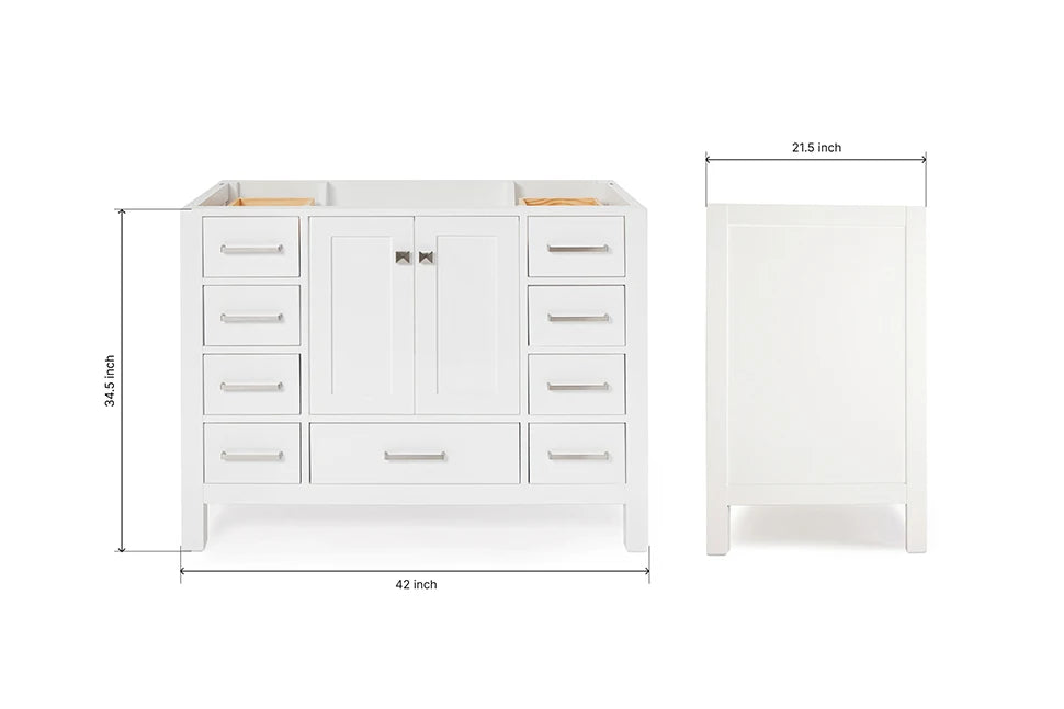 Ariel cambridge 42 in. single sink base cabinet