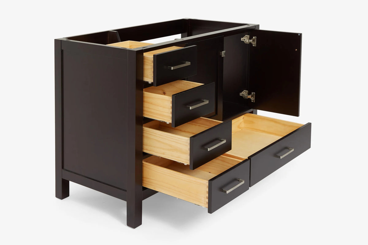 Ariel cambridge (42") right offset single sink base cabinet.