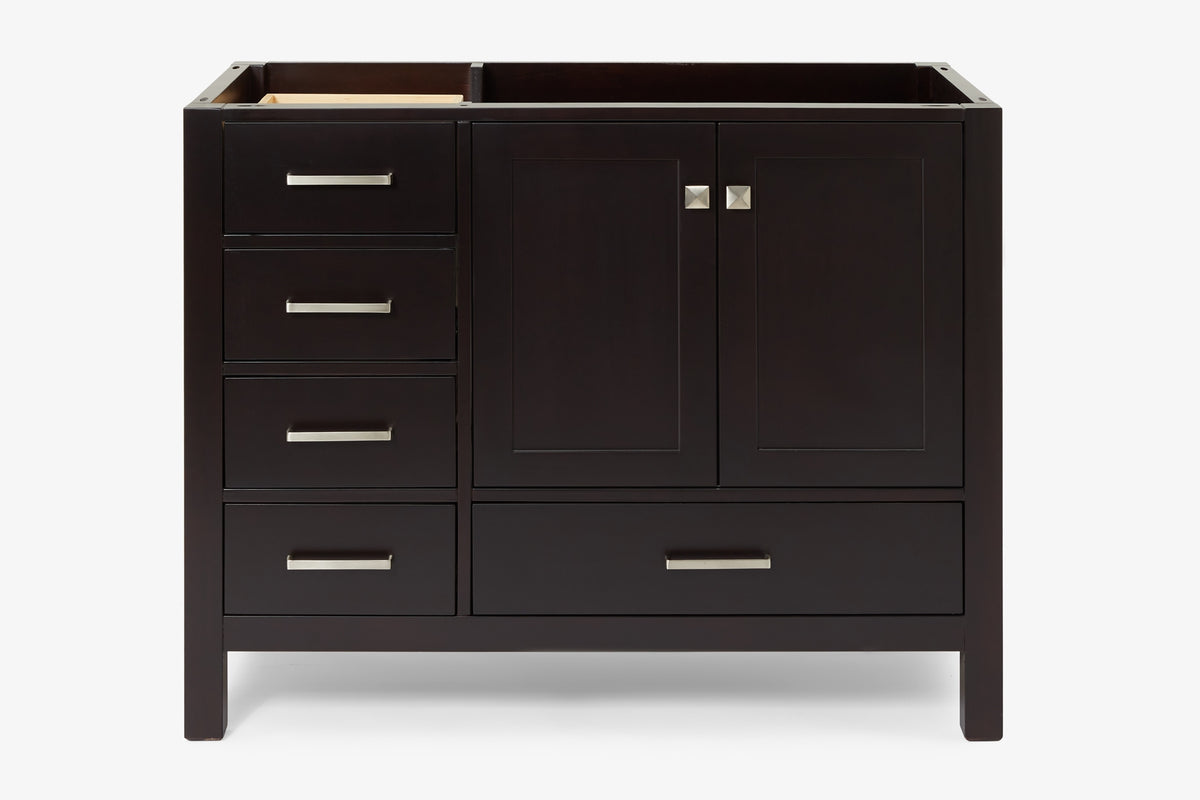 Ariel cambridge (42") right offset single sink base cabinet.