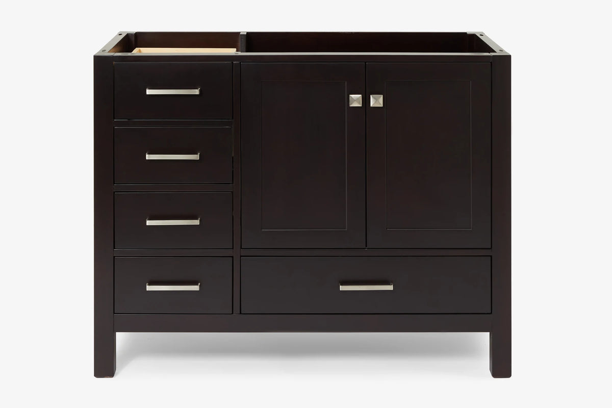 Ariel cambridge (42") right offset single sink base cabinet.