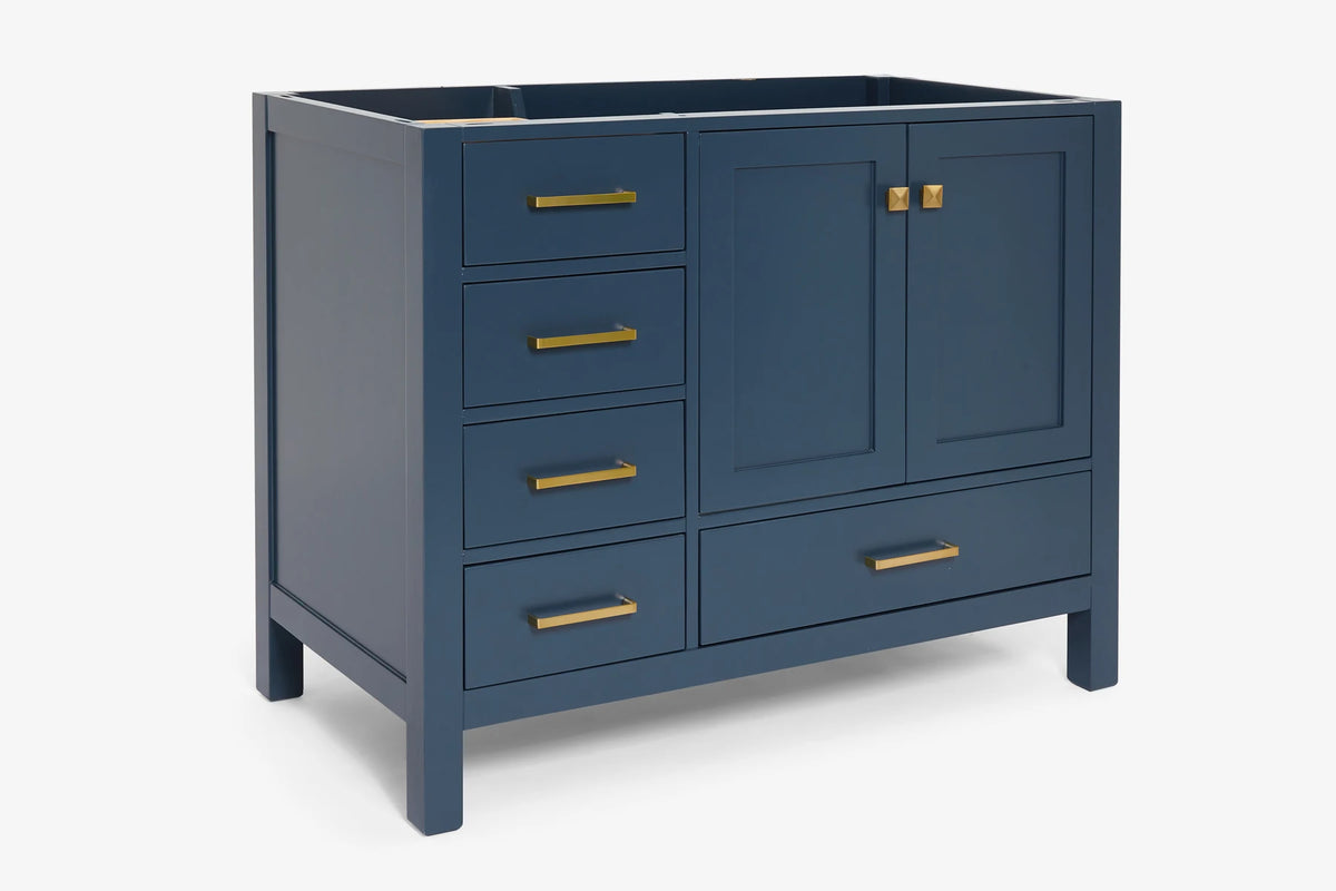 Ariel cambridge (42") right offset single sink base cabinet.