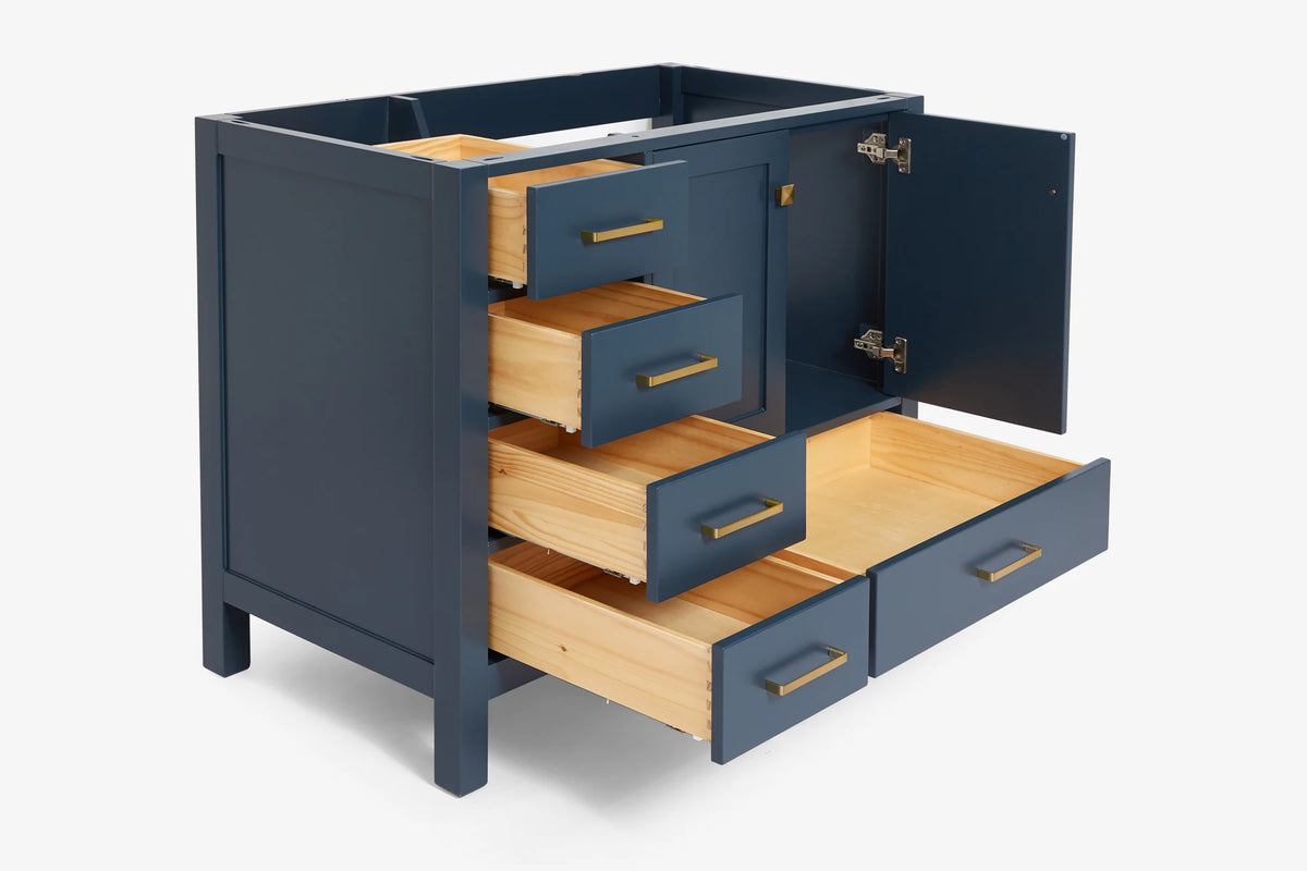 Ariel cambridge (42") right offset single sink base cabinet.