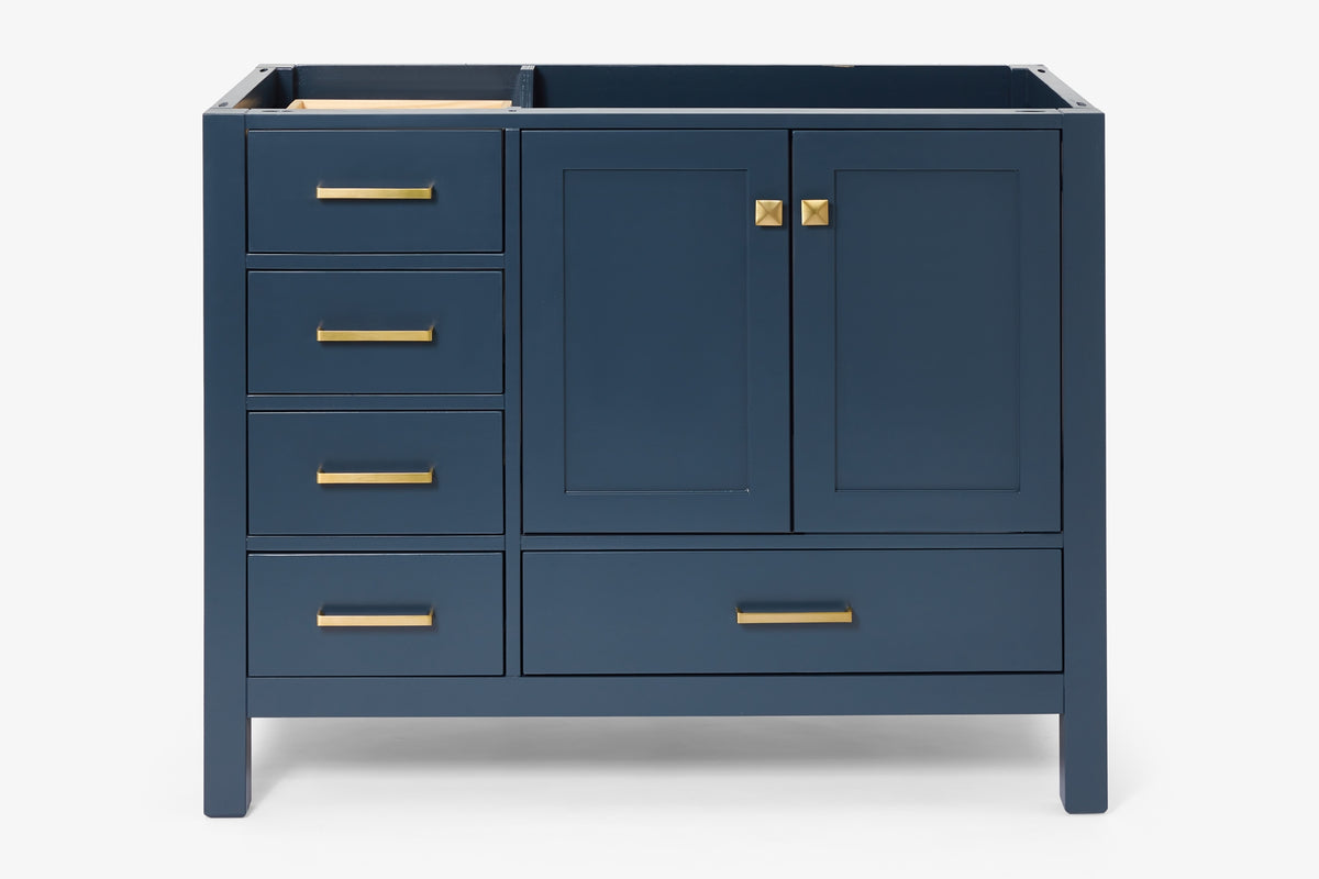 Ariel cambridge (42") right offset single sink base cabinet.